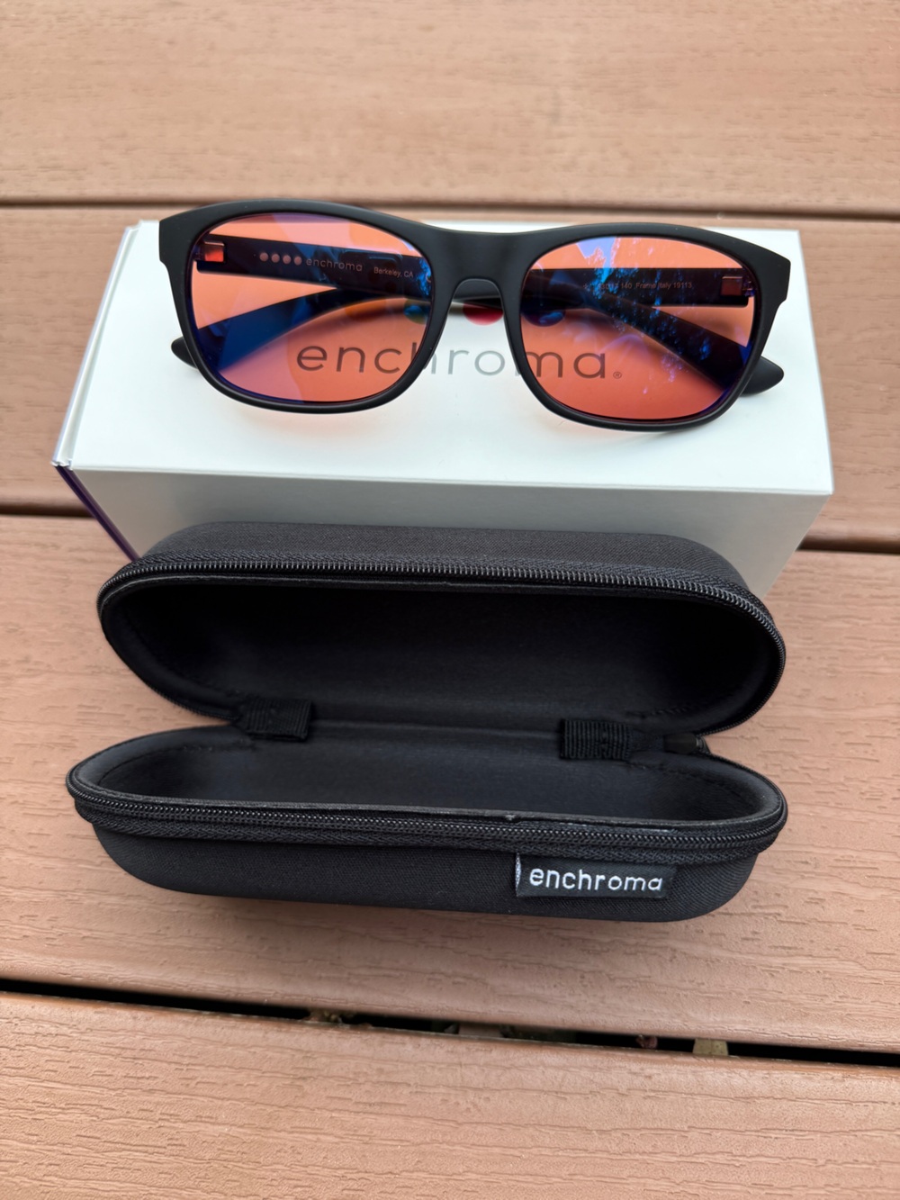 EnChroma Sunglasses with Black Case - Orange/Blue Lenses